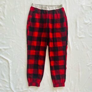EUC Hollister Medium Red Black Flannel Sleep Pants Dual Pockets Comfy Pajamas